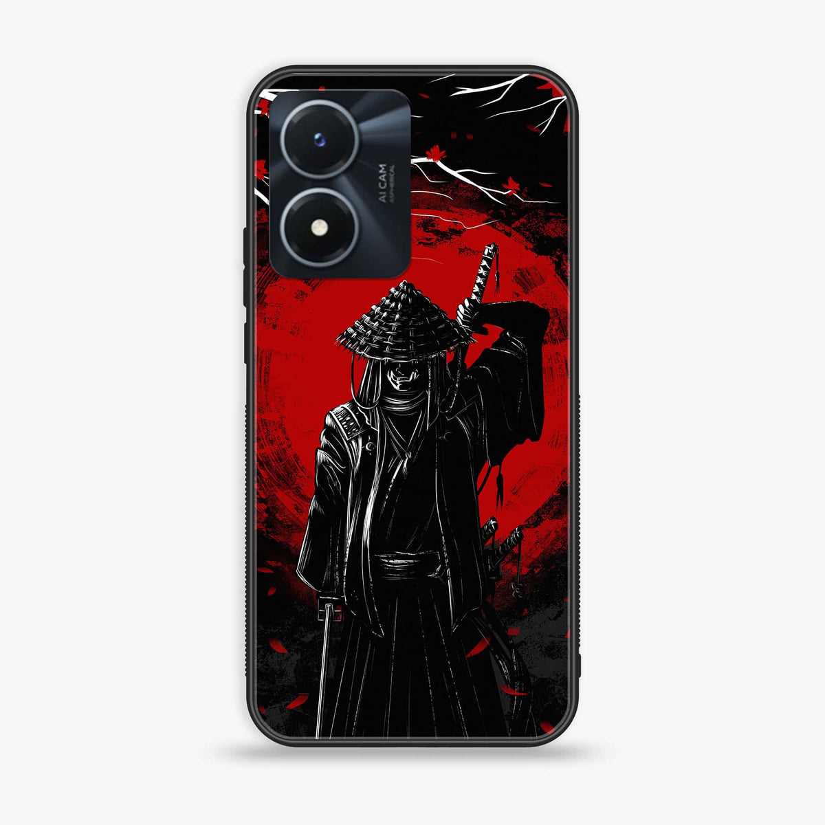 Vivo Y02s  - Ninja Series - Premium Printed Glass soft Bumper shock Proof Case