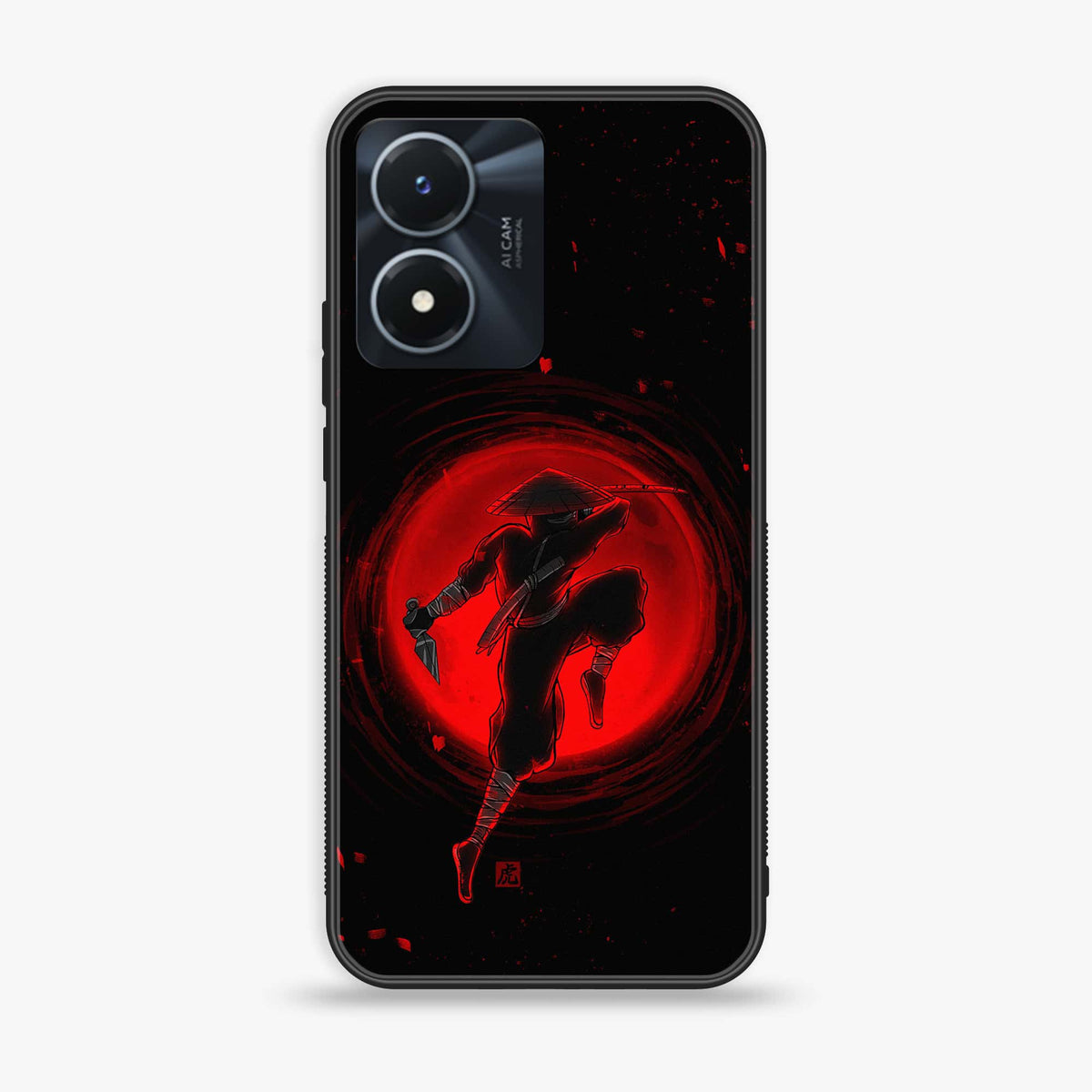 Vivo Y02s  - Ninja Series - Premium Printed Glass soft Bumper shock Proof Case
