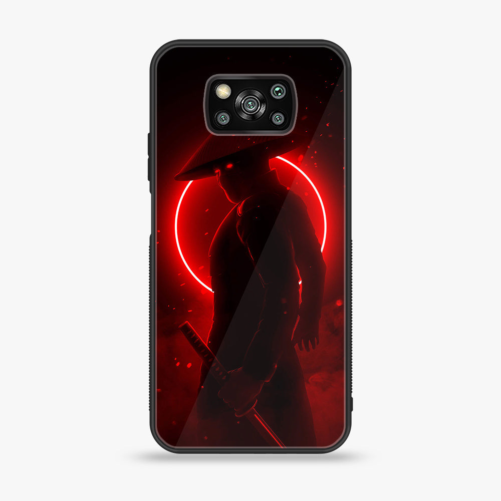 Xiaomi Poco X3 - Ninja Series - Premium Printed Glass soft Bumper shock Proof Case