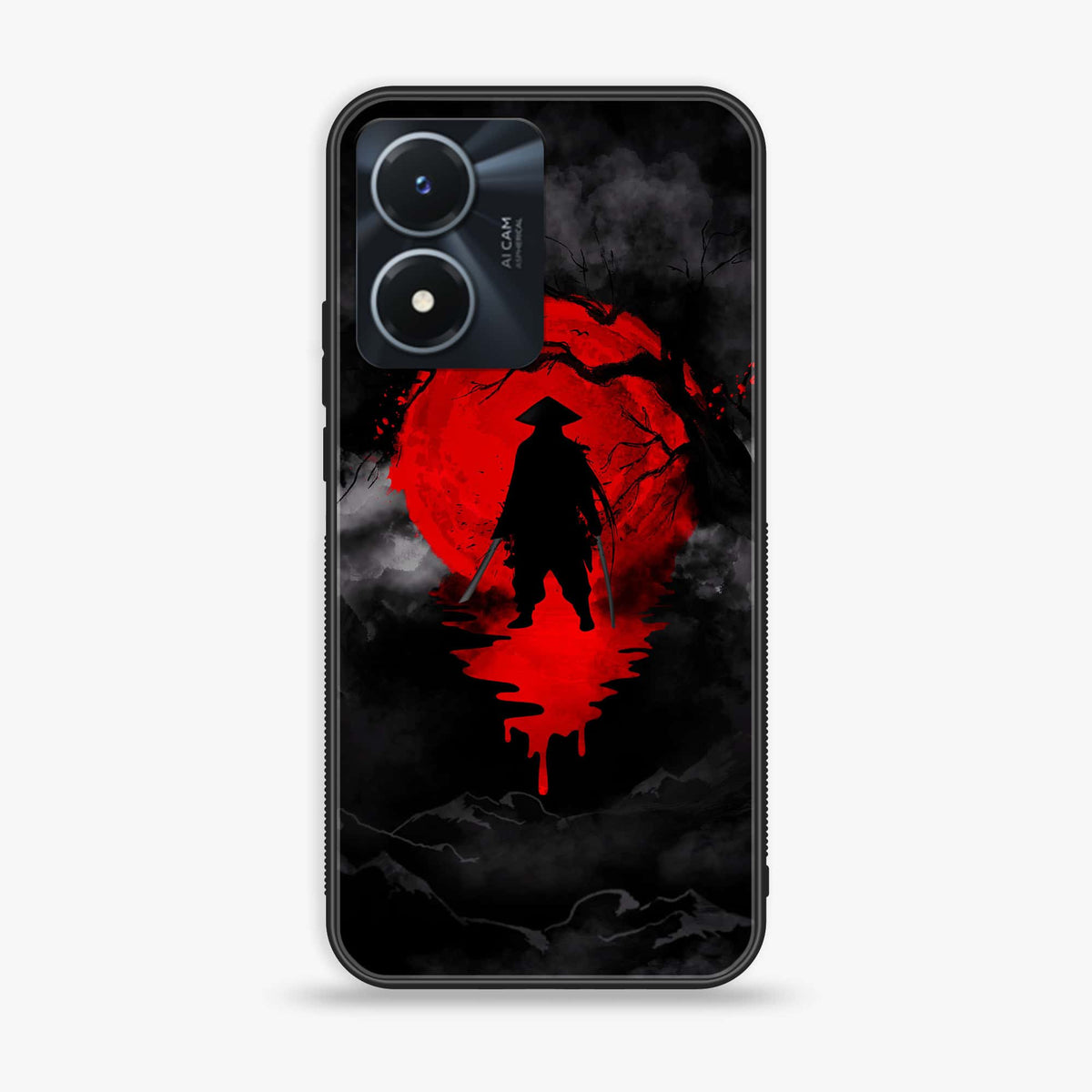 Vivo Y02s  - Ninja Series - Premium Printed Glass soft Bumper shock Proof Case