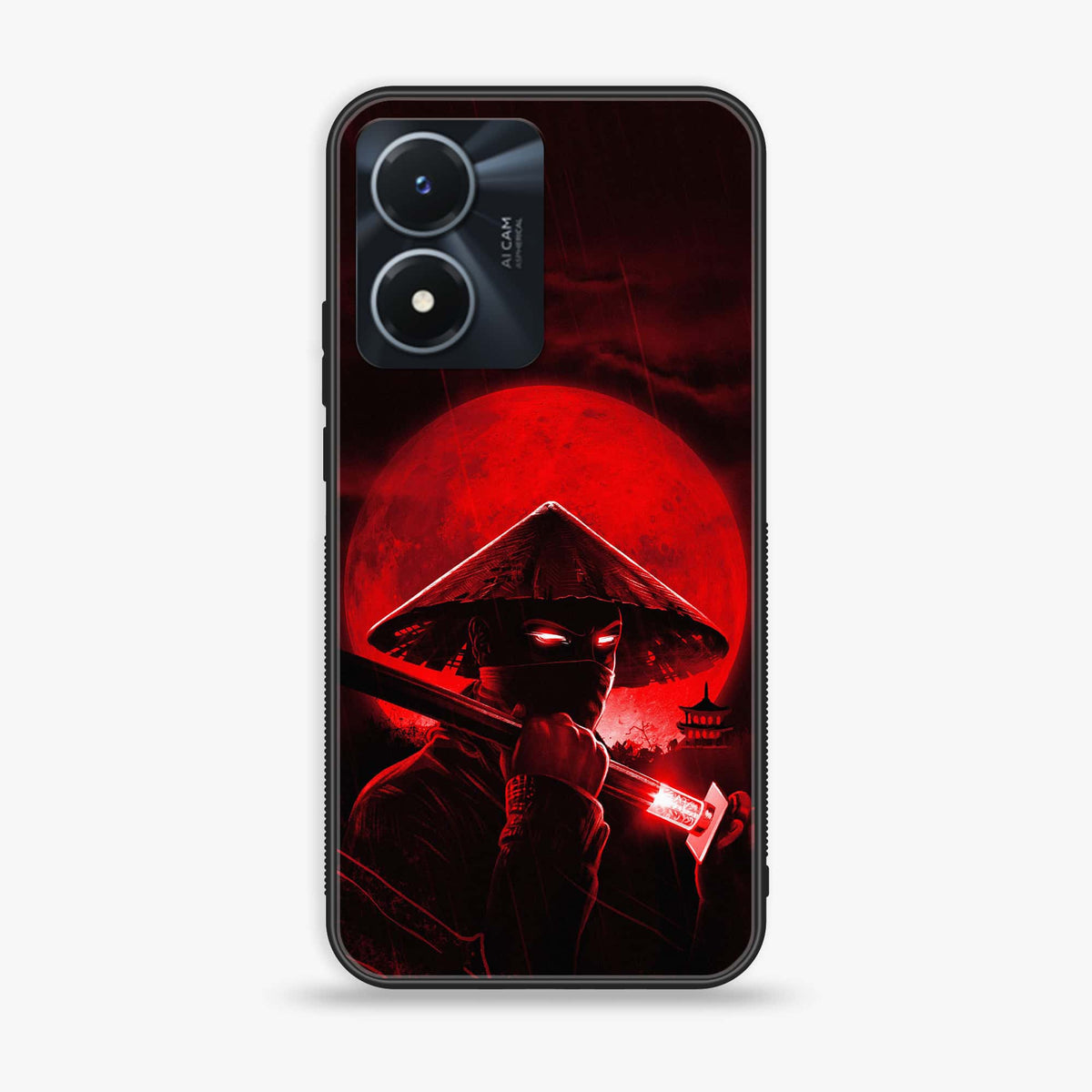 Vivo Y02s  - Ninja Series - Premium Printed Glass soft Bumper shock Proof Case