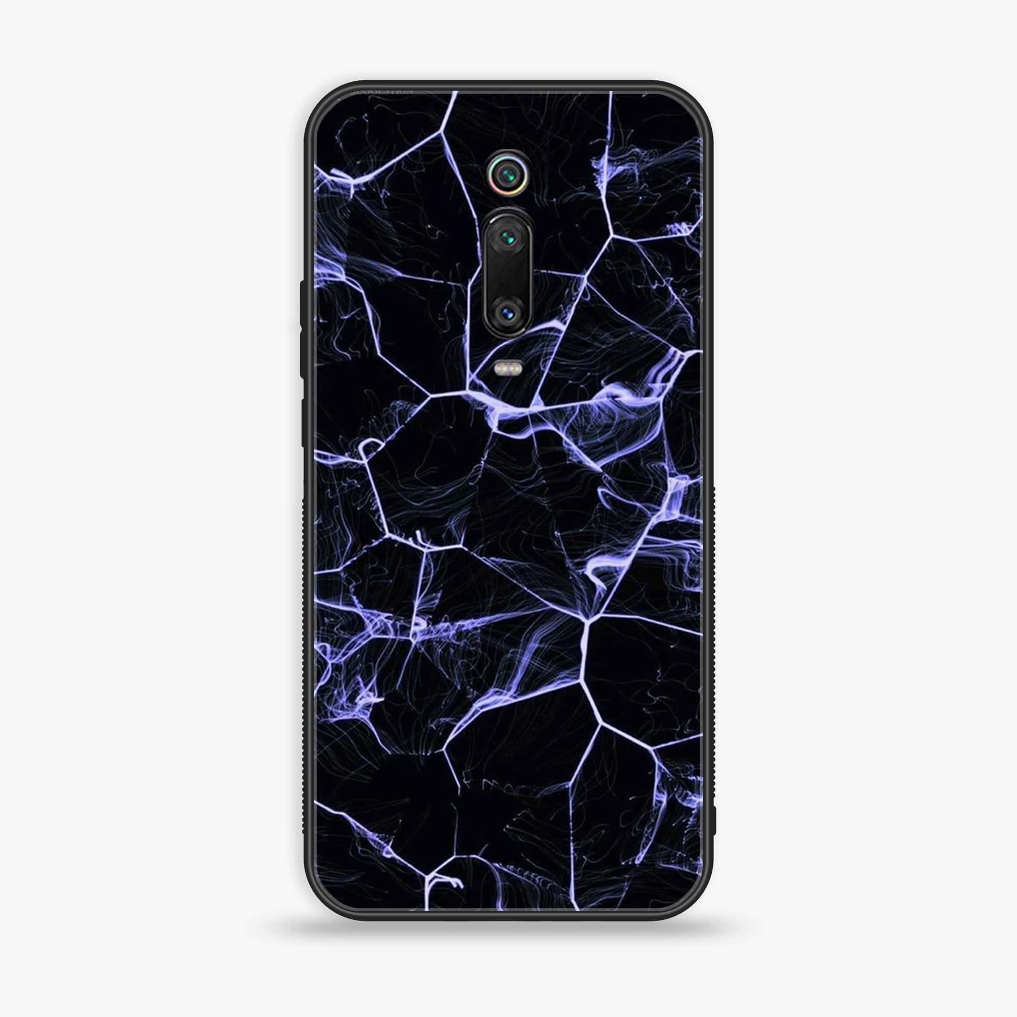 Xiaomi Mi 9T Pro - Black Marble Series - Premium Printed Glass soft Bumper shock Proof Case