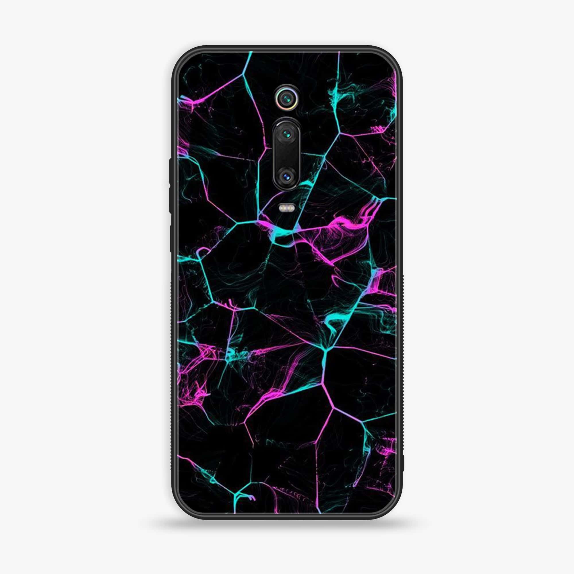 Xiaomi Mi 9T Pro - Black Marble Series - Premium Printed Glass soft Bumper shock Proof Case
