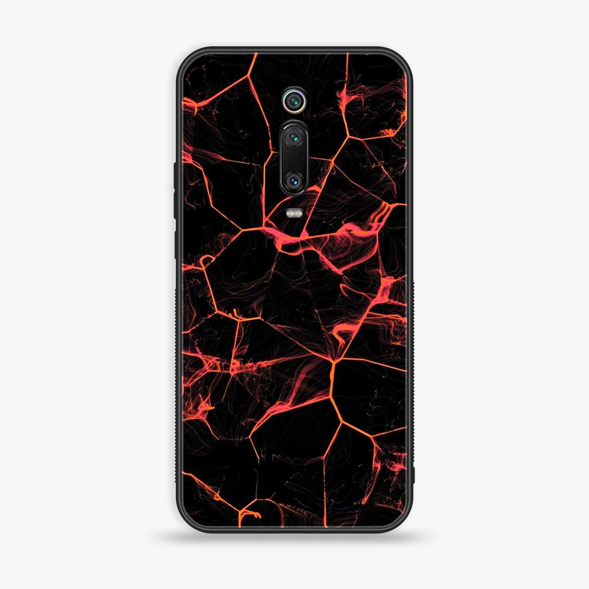 Xiaomi Mi 9T Pro - Black Marble Series - Premium Printed Glass soft Bumper shock Proof Case