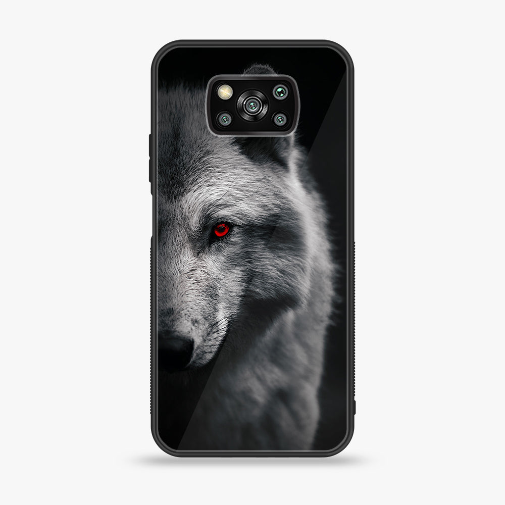 Xiaomi Poco X3 - Wolf Series - Premium Printed Glass soft Bumper shock Proof Case