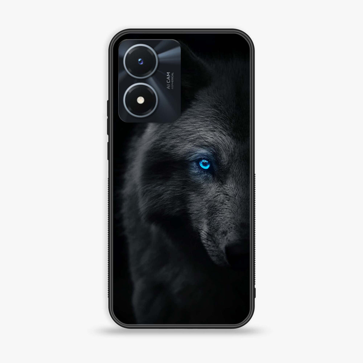 Vivo Y02s  - Wolf Design 9- Premium Printed Glass soft Bumper shock Proof Case CS-25329