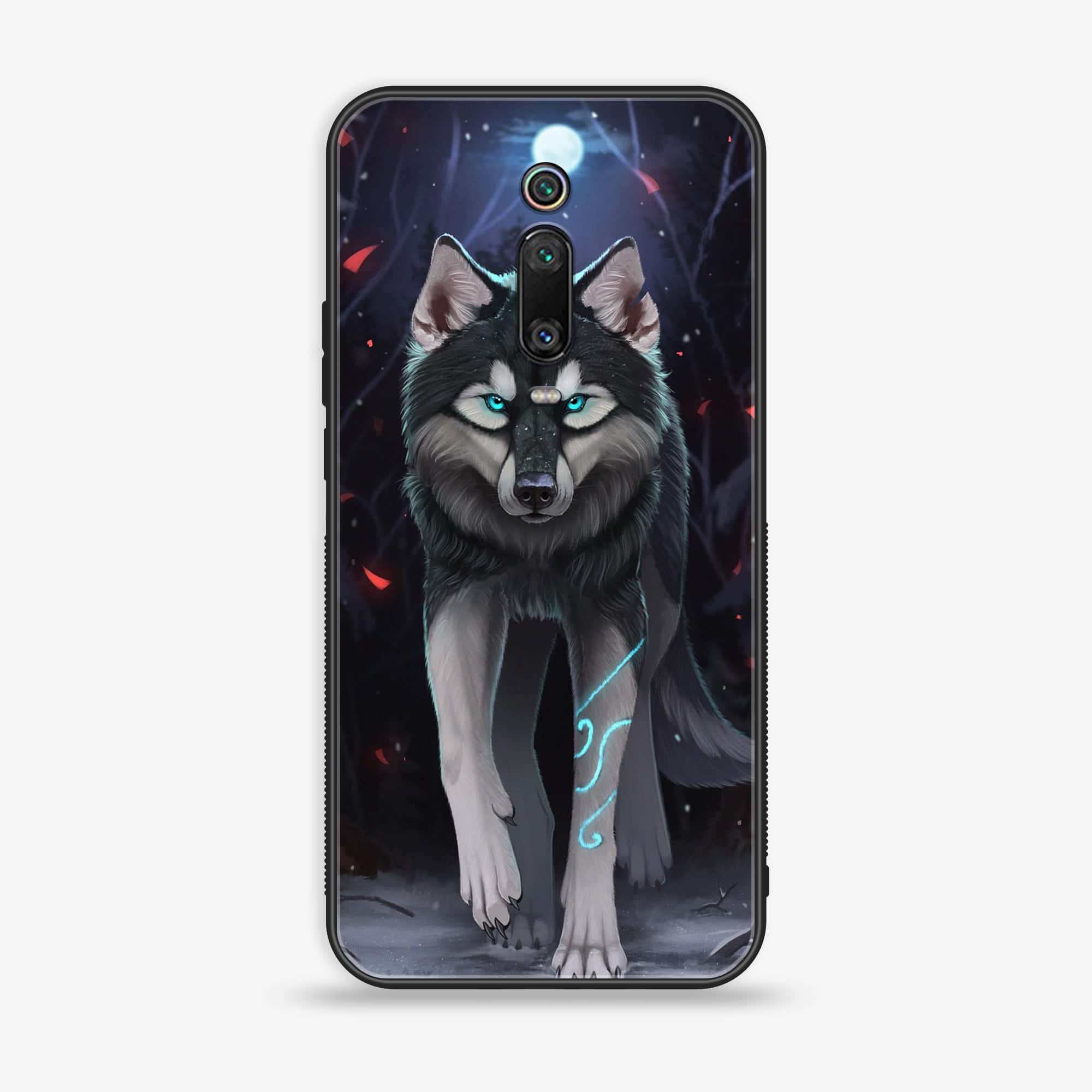 Xiaomi Mi 9T - Wolf Series - Premium Printed Glass soft Bumper shock Proof Case