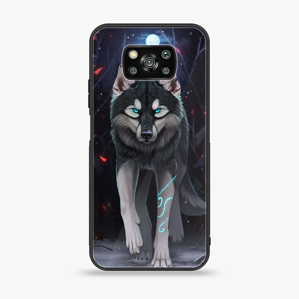 Xiaomi Poco X3 - Wolf Series - Premium Printed Glass soft Bumper shock Proof Case