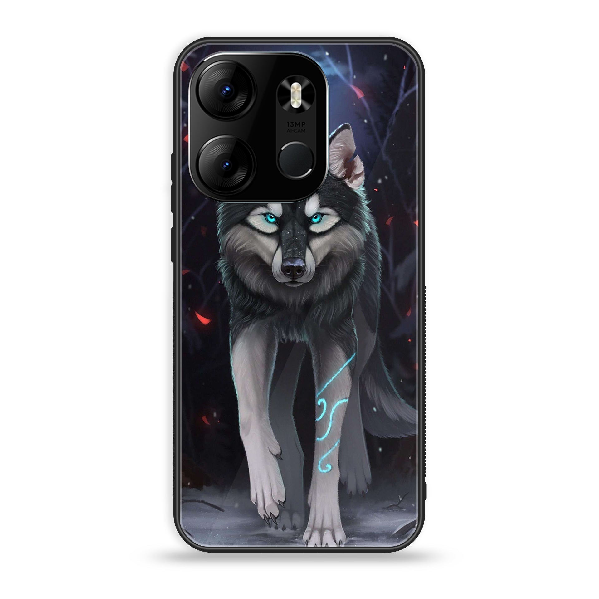 OnePlus Nord N10-Wolf Series - Premium Printed Glass soft Bumper shock Proof Case