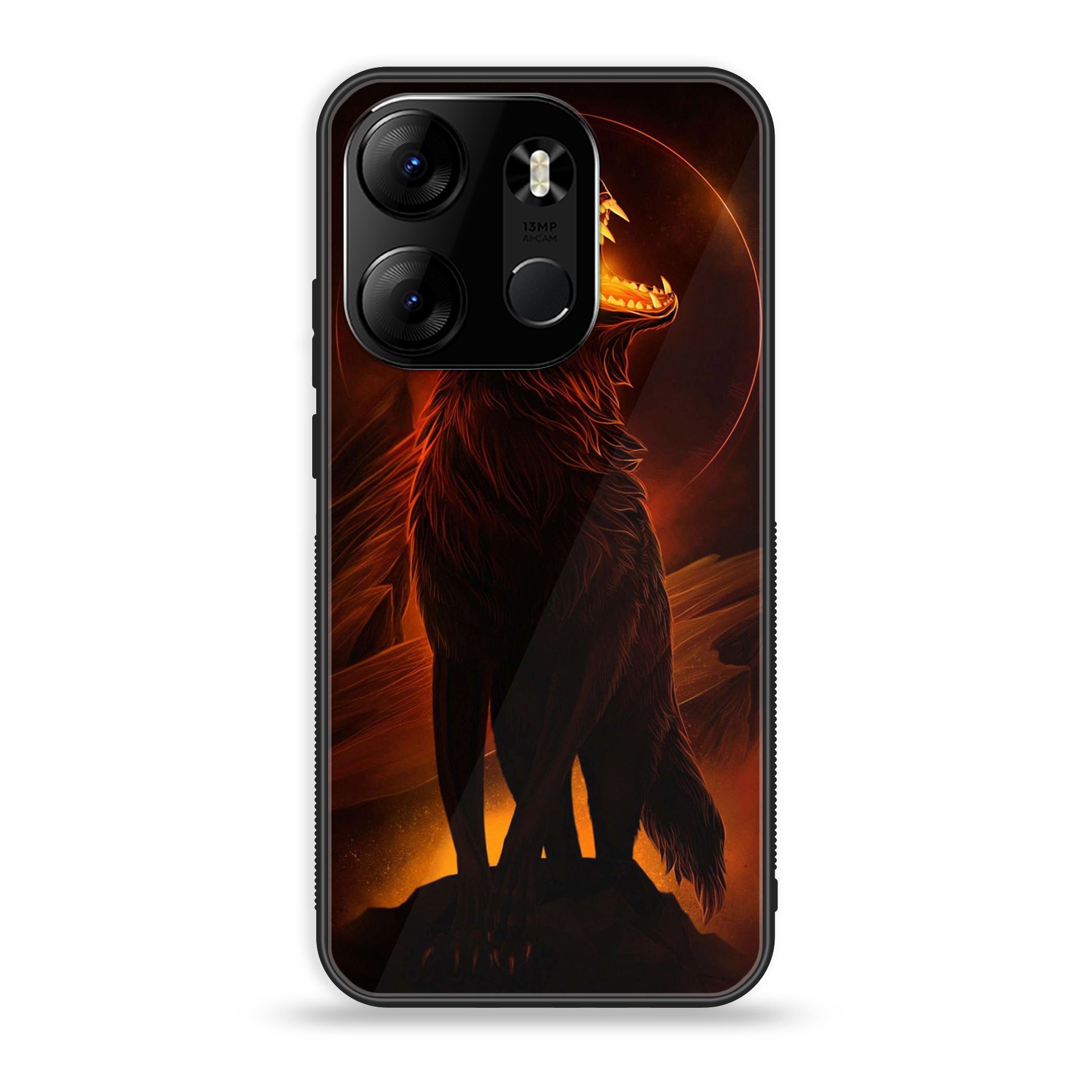 OnePlus Nord N10-Wolf Series - Premium Printed Glass soft Bumper shock Proof Case