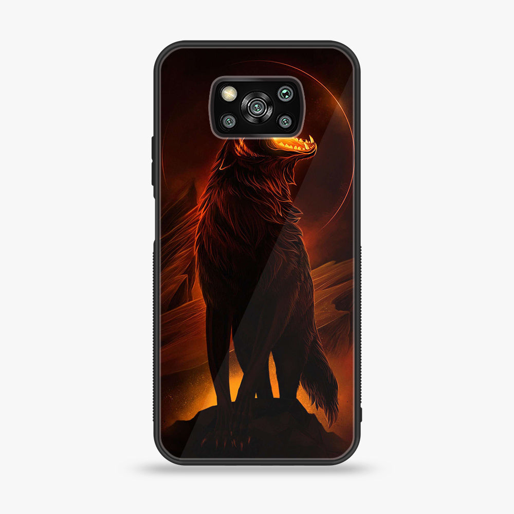 Xiaomi Poco X3 - Wolf Series - Premium Printed Glass soft Bumper shock Proof Case