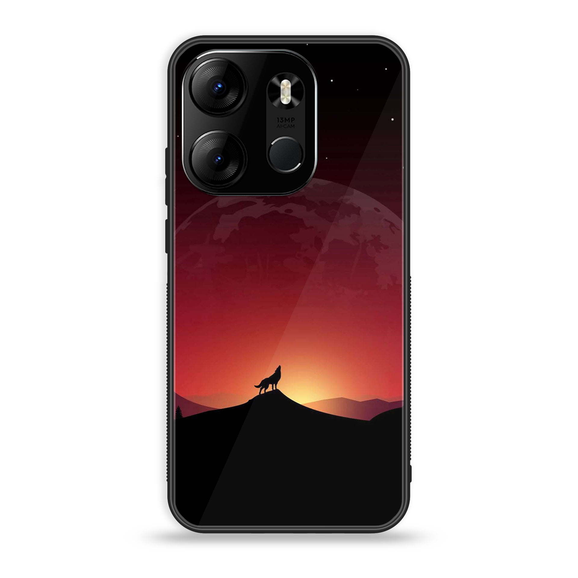 OnePlus Nord N10-Wolf Series - Premium Printed Glass soft Bumper shock Proof Case