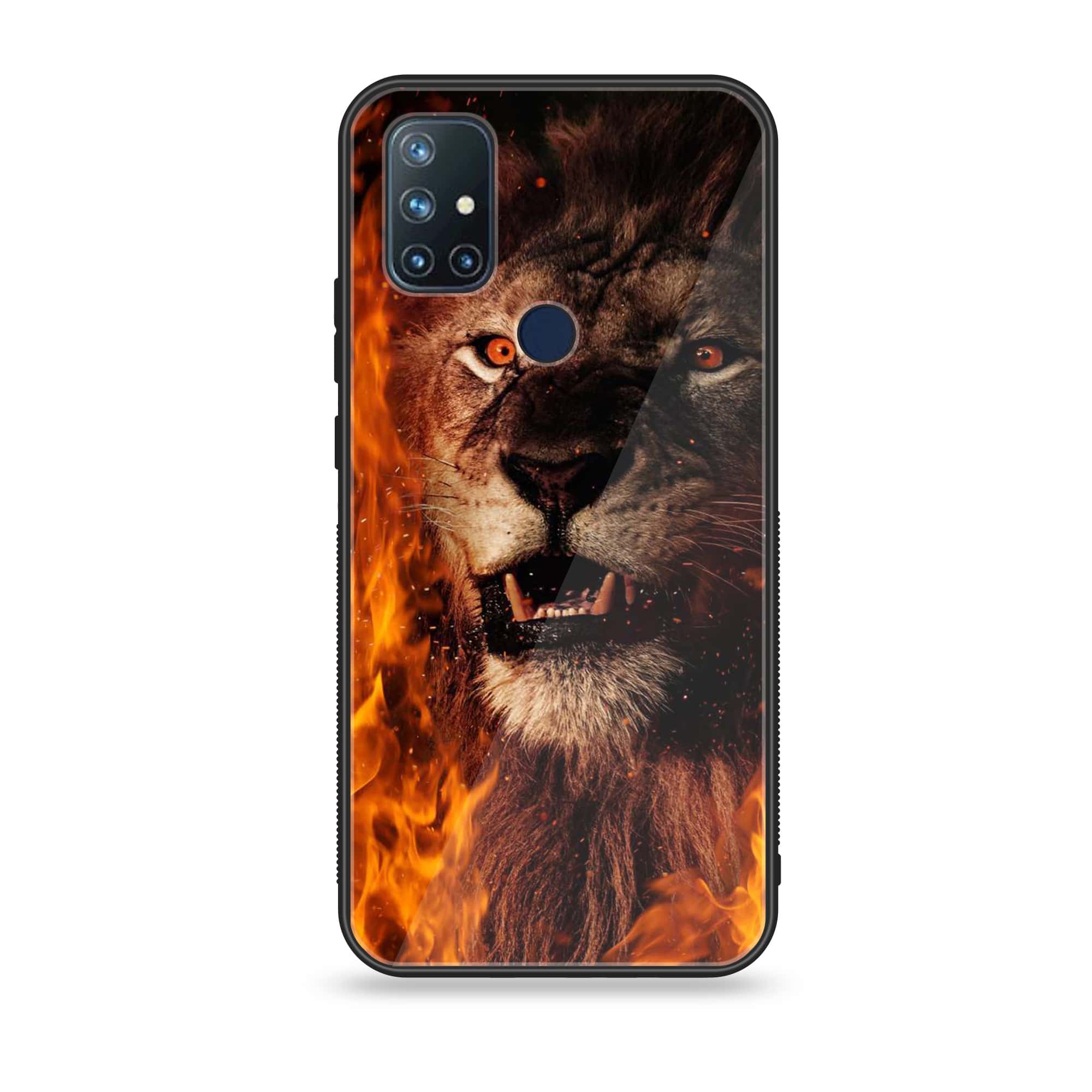 OnePlus Nord N10 -Tiger Art Series - Premium Printed Glass soft Bumper shock Proof Case