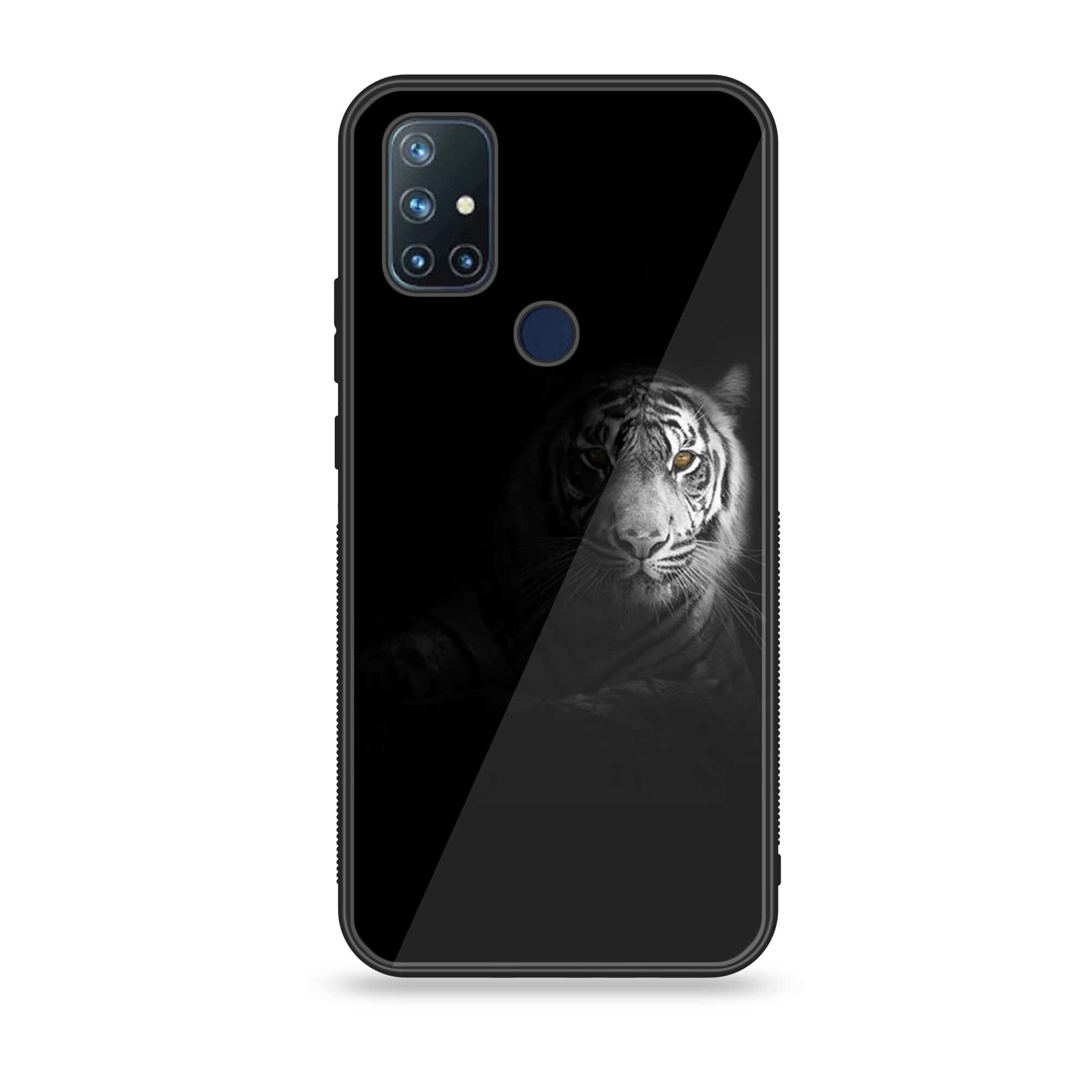 OnePlus Nord N10 -Tiger Art Series - Premium Printed Glass soft Bumper shock Proof Case