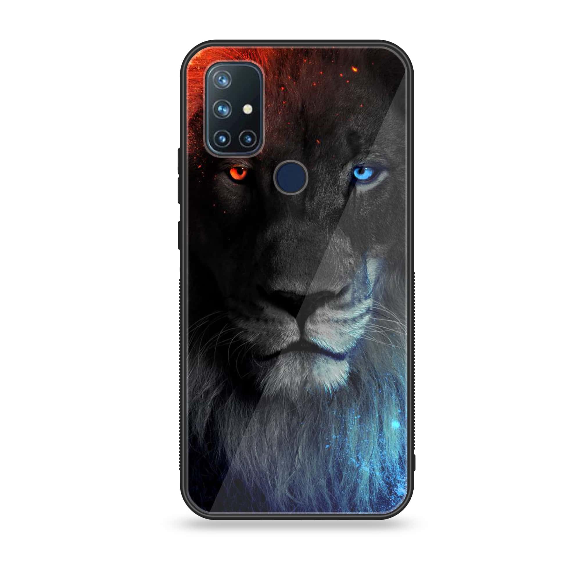 OnePlus Nord N10 -Tiger Art Series - Premium Printed Glass soft Bumper shock Proof Case