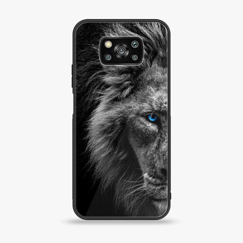 Xiaomi Poco X3 - Tiger  Series - Premium Printed Glass soft Bumper shock Proof Case