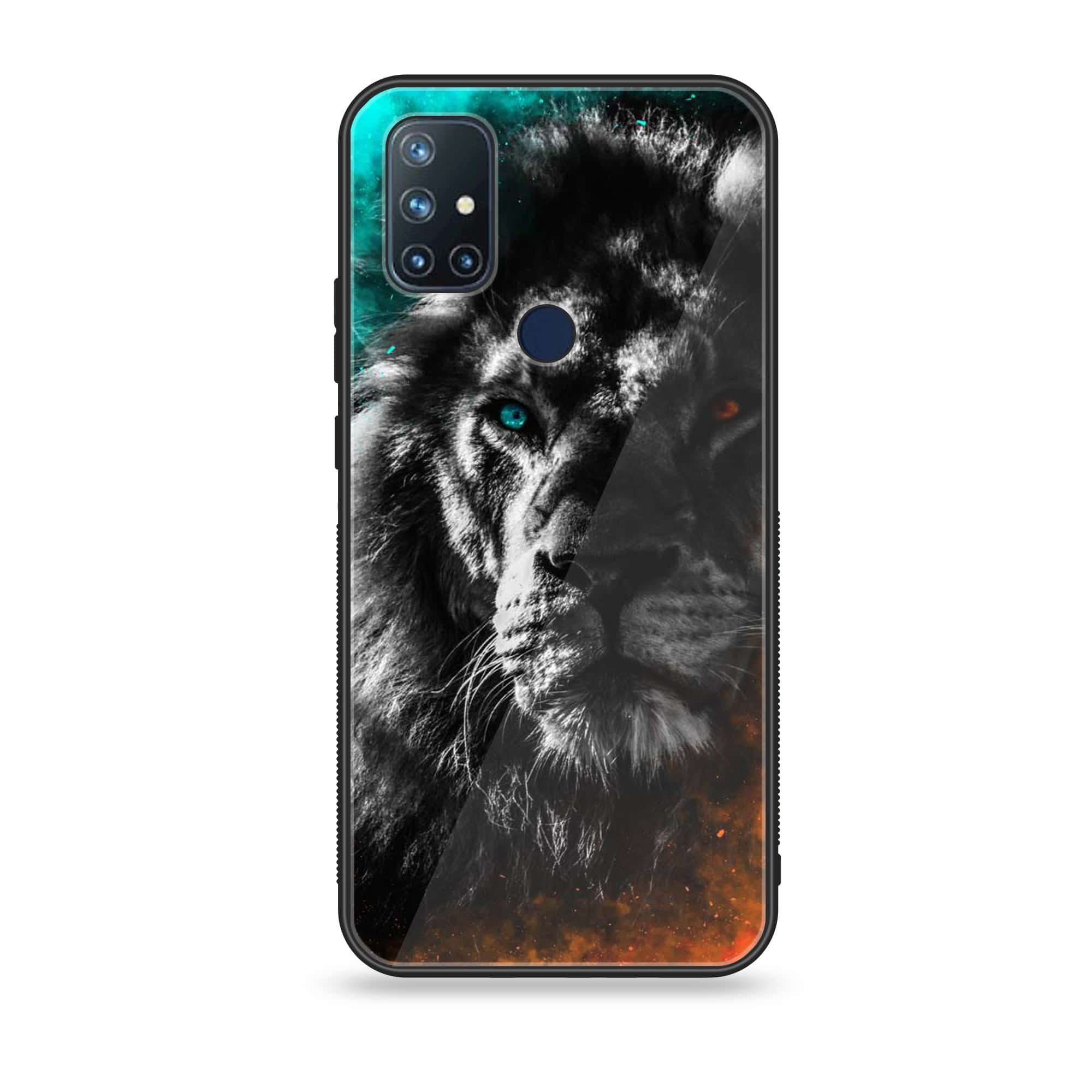 OnePlus Nord N10 -Tiger Art Series - Premium Printed Glass soft Bumper shock Proof Case