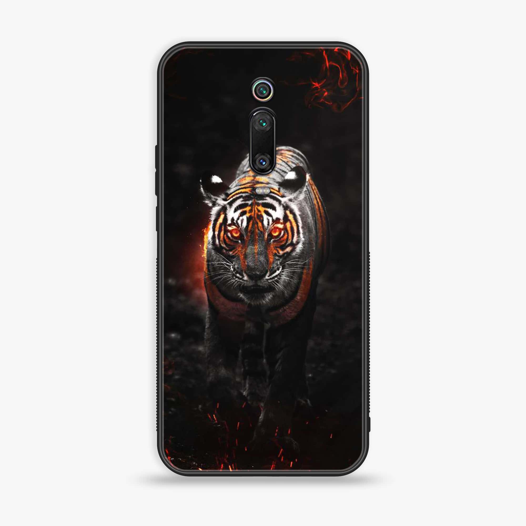Xiaomi Mi 9T Pro - Tiger Art Series - Premium Printed Glass soft Bumper shock Proof Case