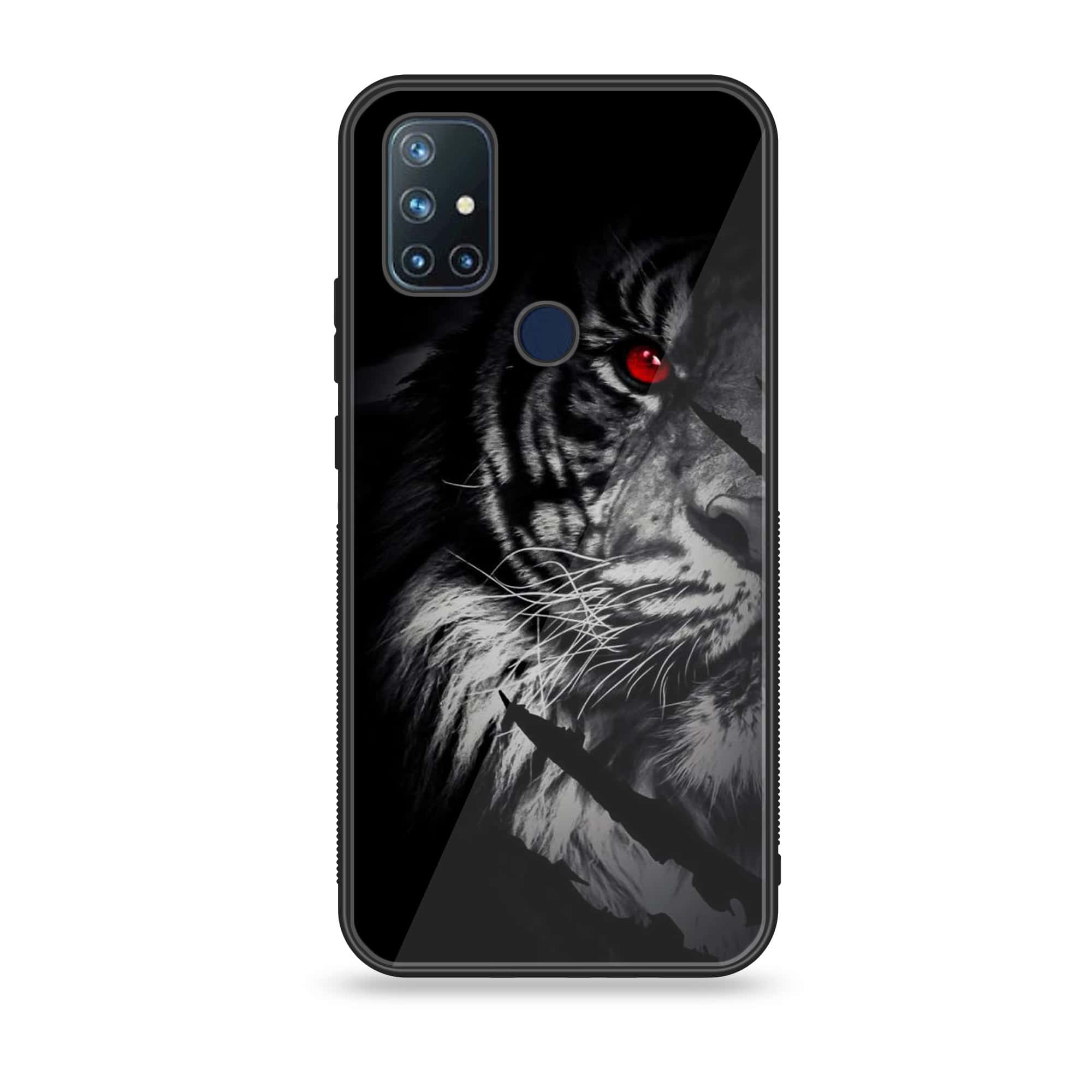 OnePlus Nord N10 -Tiger Art Series - Premium Printed Glass soft Bumper shock Proof Case