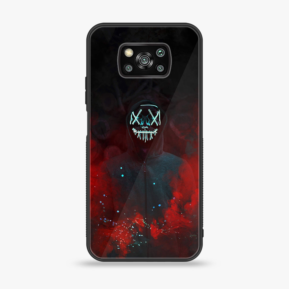 Xiaomi Poco X3 - Anonymous 2.0 Series - Premium Printed Glass soft Bumper shock Proof Case