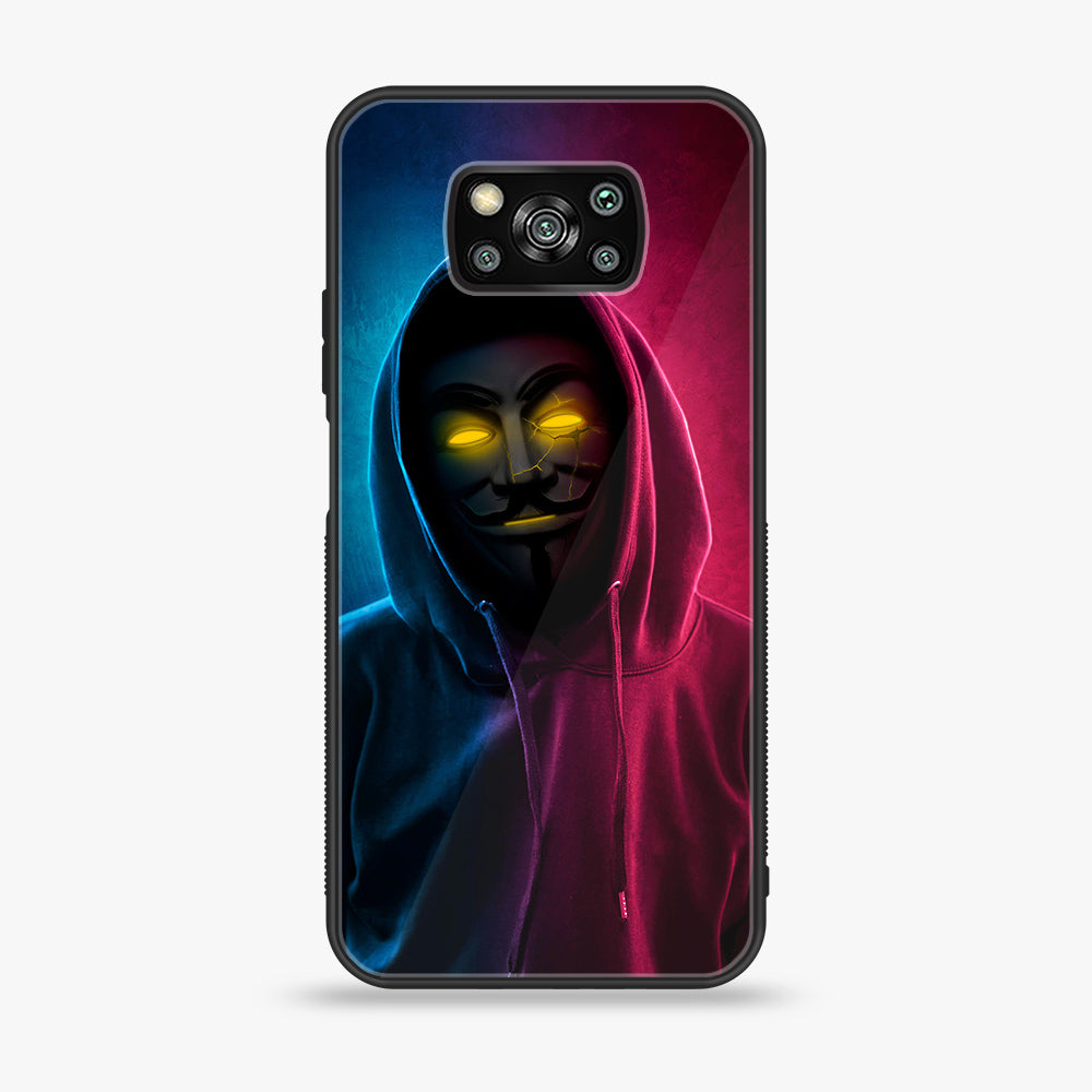 Xiaomi Poco X3 - Anonymous 2.0 Series - Premium Printed Glass soft Bumper shock Proof Case