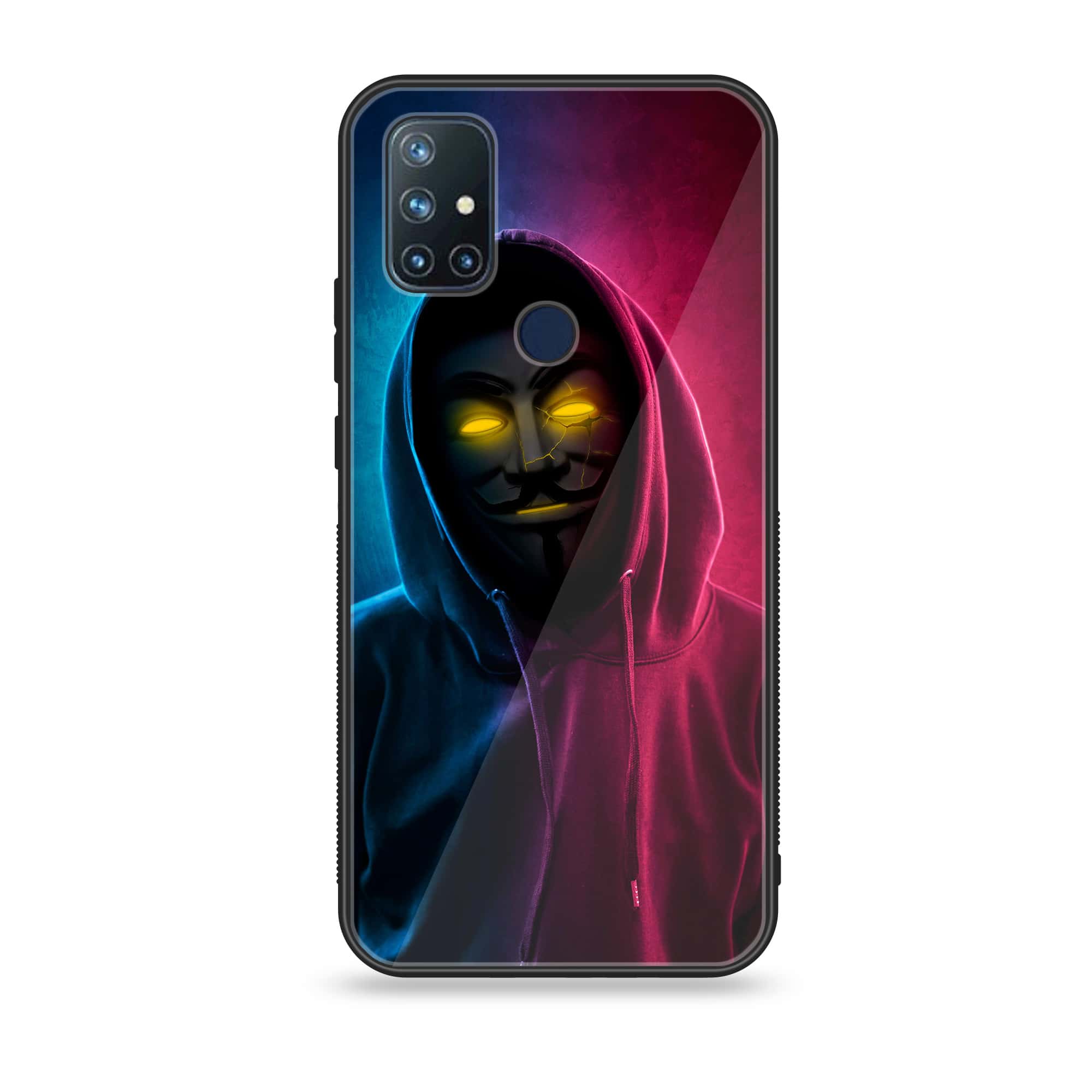 OnePlus Nord N10 -Anonymous 2.0 Series - Premium Printed Glass soft Bumper shock Proof Case