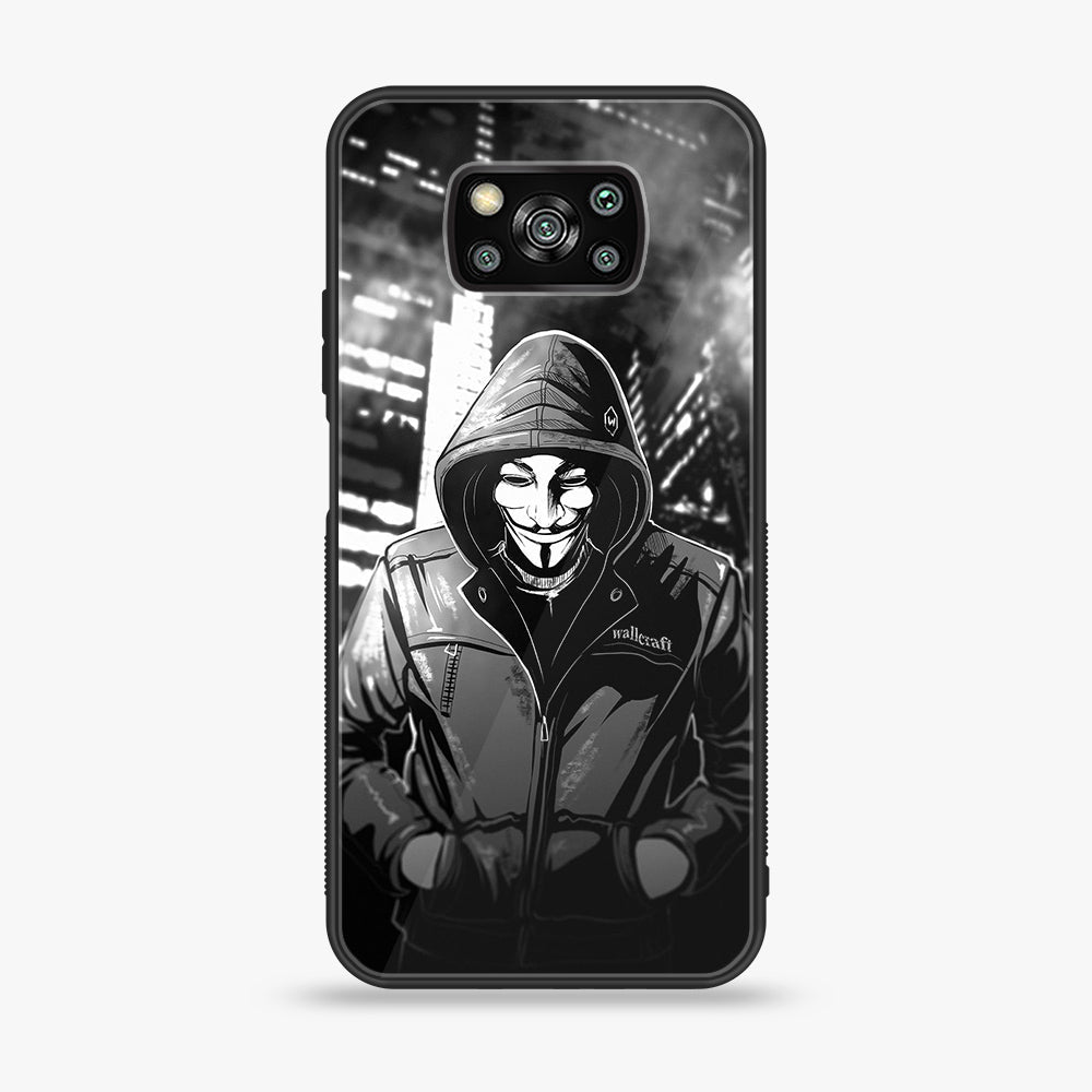 Xiaomi Poco X3 - Anonymous 2.0 Series - Premium Printed Glass soft Bumper shock Proof Case