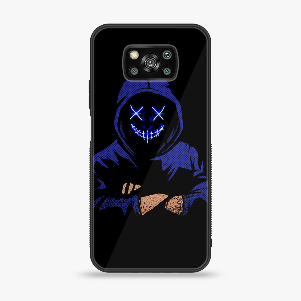 Xiaomi Poco X3 - Anonymous 2.0 Series - Premium Printed Glass soft Bumper shock Proof Case