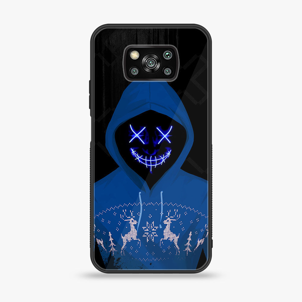 Xiaomi Poco X3 - Anonymous 2.0 Series - Premium Printed Glass soft Bumper shock Proof Case