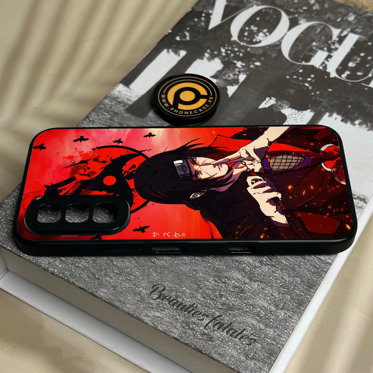 Infinix Hot 70 - Uchiha Itachi - Premium Metal Printed Soft Bumper Shock Proof Case