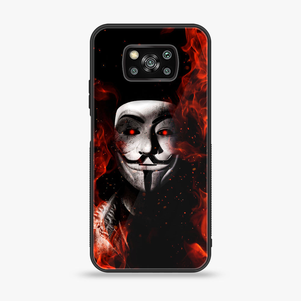 Xiaomi Poco X3 - Anonymous 2.0 Series - Premium Printed Glass soft Bumper shock Proof Case