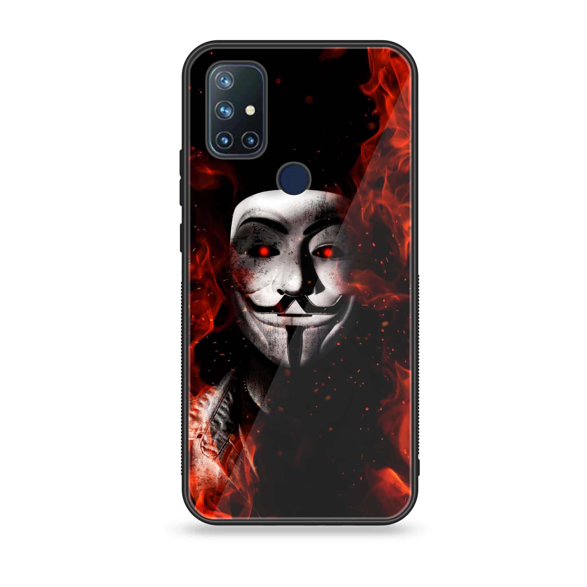 OnePlus Nord N10 -Anonymous 2.0 Series - Premium Printed Glass soft Bumper shock Proof Case