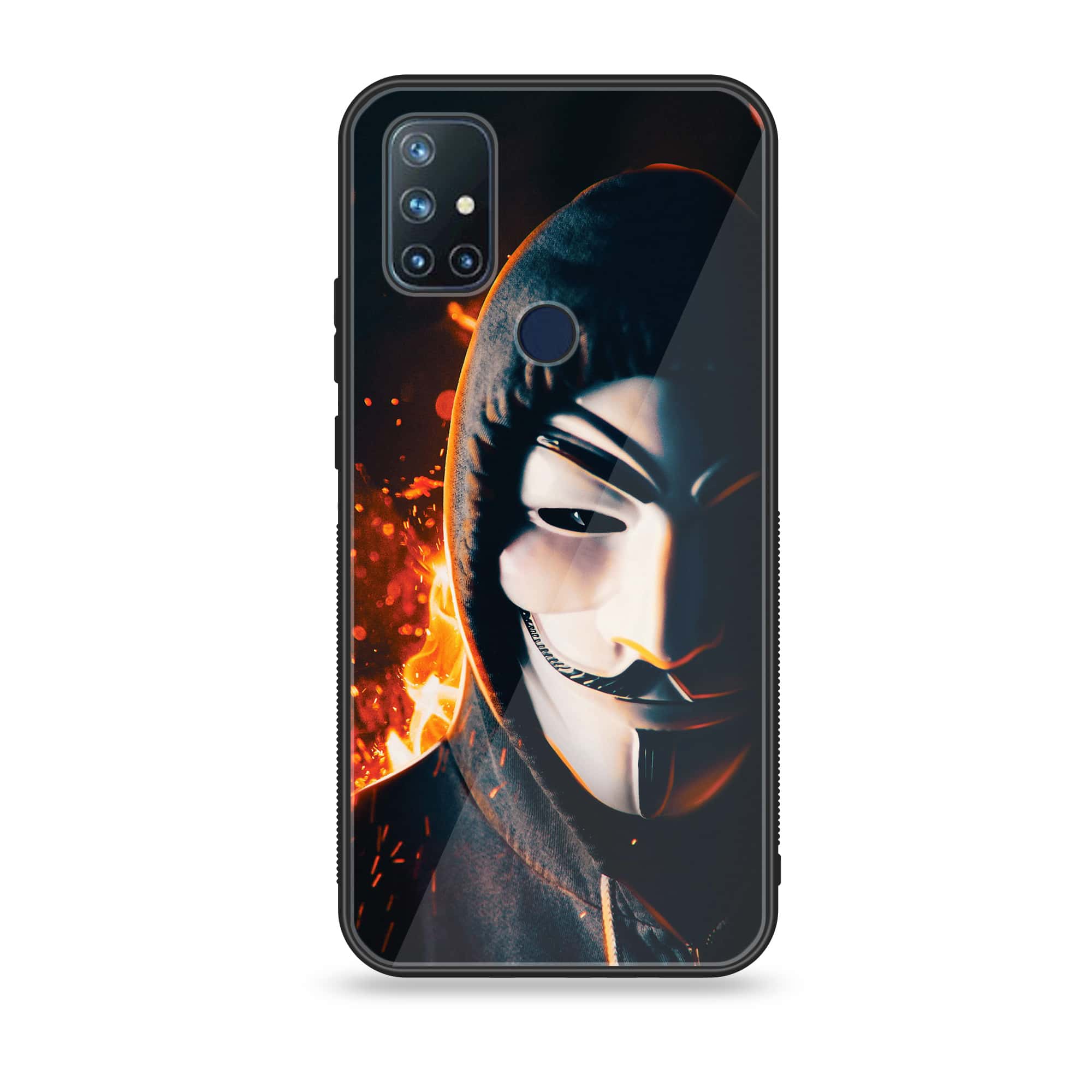 OnePlus Nord N10 -Anonymous 2.0 Series - Premium Printed Glass soft Bumper shock Proof Case