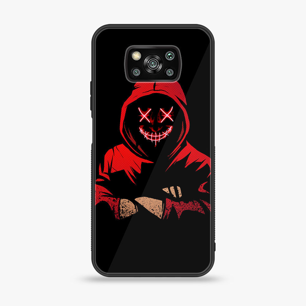 Xiaomi Poco X3 - Anonymous 2.0 Series - Premium Printed Glass soft Bumper shock Proof Case