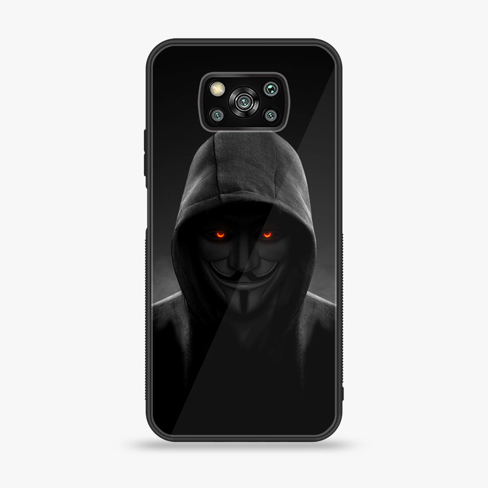 Xiaomi Poco X3 - Anonymous 2.0 Series - Premium Printed Glass soft Bumper shock Proof Case