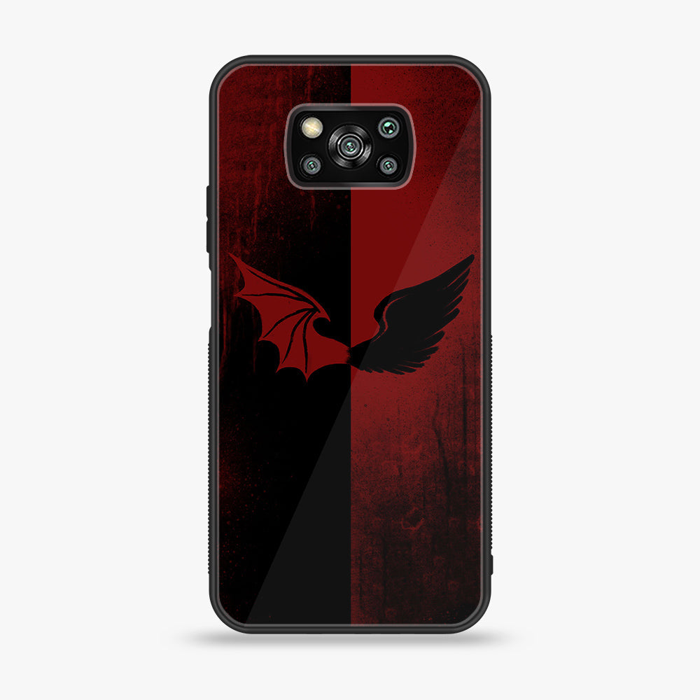 Xiaomi Poco X3 - Angel Wings 2.0  Series - Premium Printed Glass soft Bumper shock Proof Case