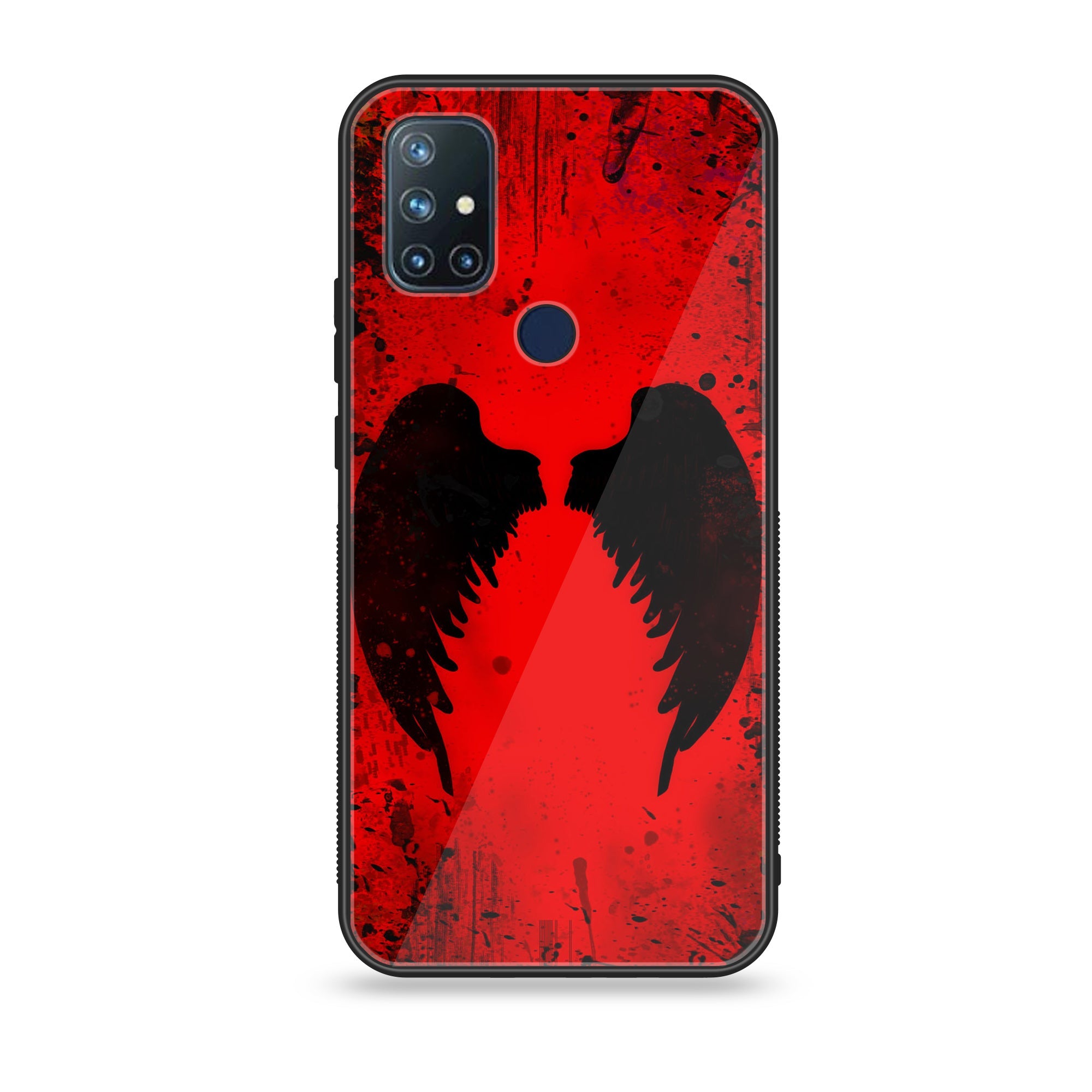 OnePlus Nord N10 -Angel Wings 2.0 Series - Premium Printed Glass soft Bumper shock Proof Case