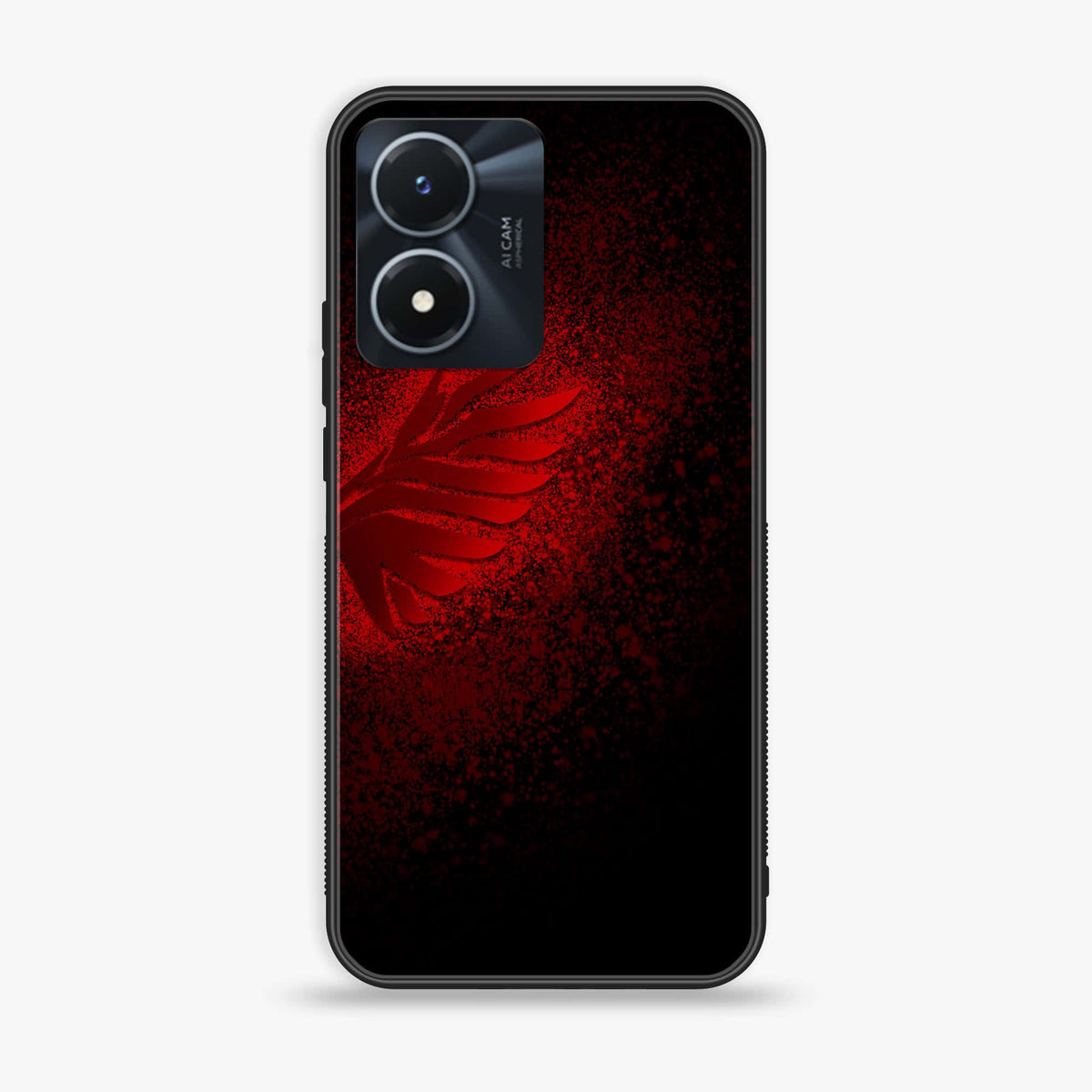 Vivo Y02s  - Angel Wings 2.0 Series - Premium Printed Glass soft Bumper shock Proof Case