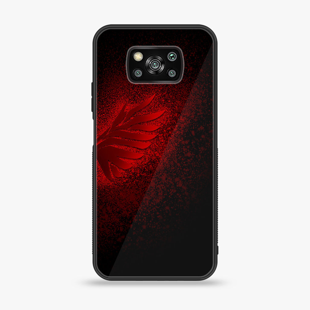 Xiaomi Poco X3 - Angel Wings 2.0  Series - Premium Printed Glass soft Bumper shock Proof Case