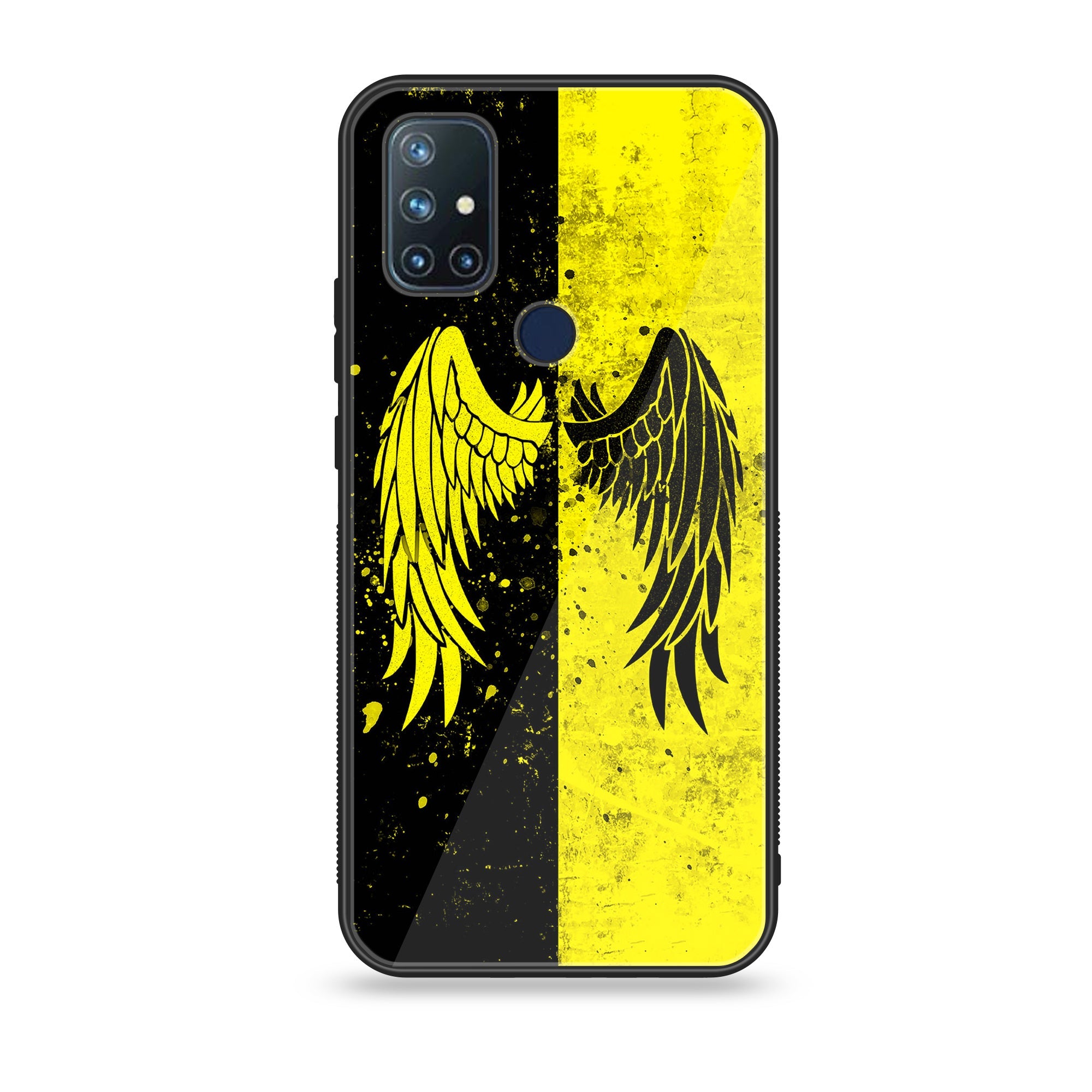 OnePlus Nord N10 -Angel Wings 2.0 Series - Premium Printed Glass soft Bumper shock Proof Case