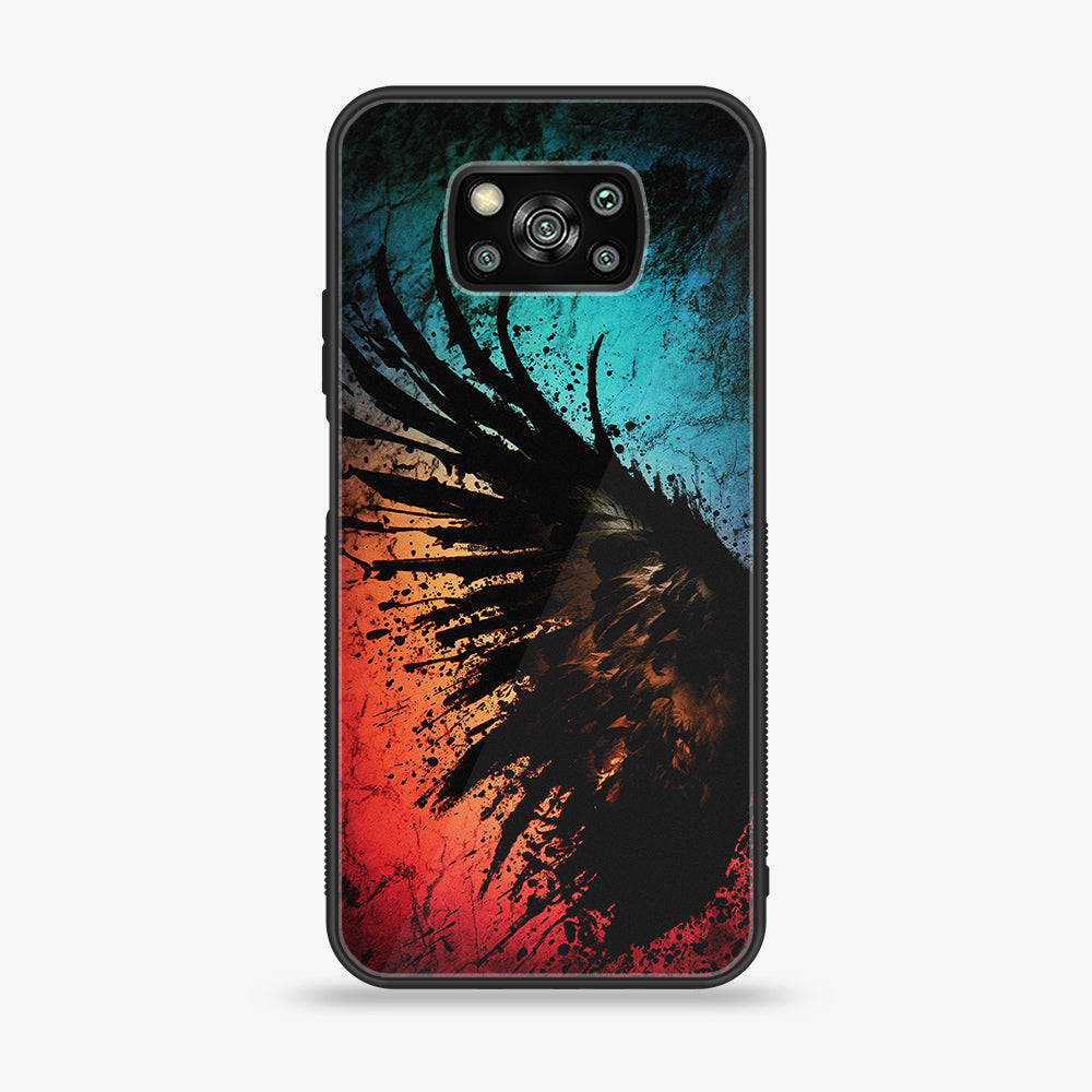 Xiaomi Poco X3 - Angel Wings 2.0  Series - Premium Printed Glass soft Bumper shock Proof Case