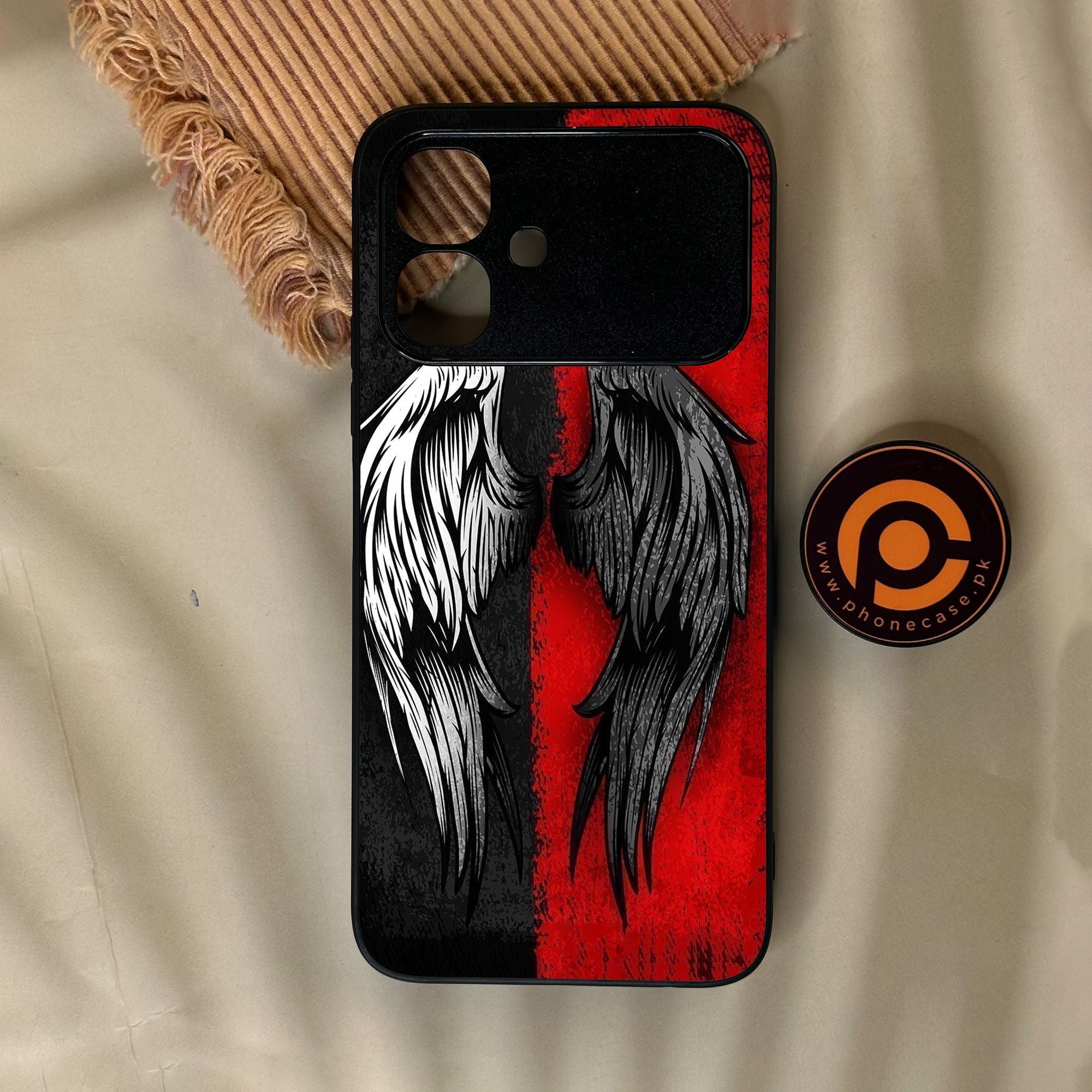 Infinix Smart 20 - Angel 2.0 Design 10 - Premium Metal Printed Soft Bumper Shock Proof Case