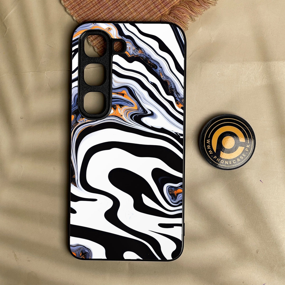 Infinix Hot 70 Pro - Liquid Marble Design 10 - Premium Metal Printed Soft Bumper Shock Proof Case