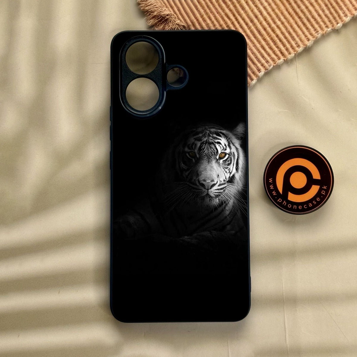 Vivo V60 Lite  - Tiger Design 10 - Premium Metal Printed Soft Bumper Shock Proof Case CS-44953