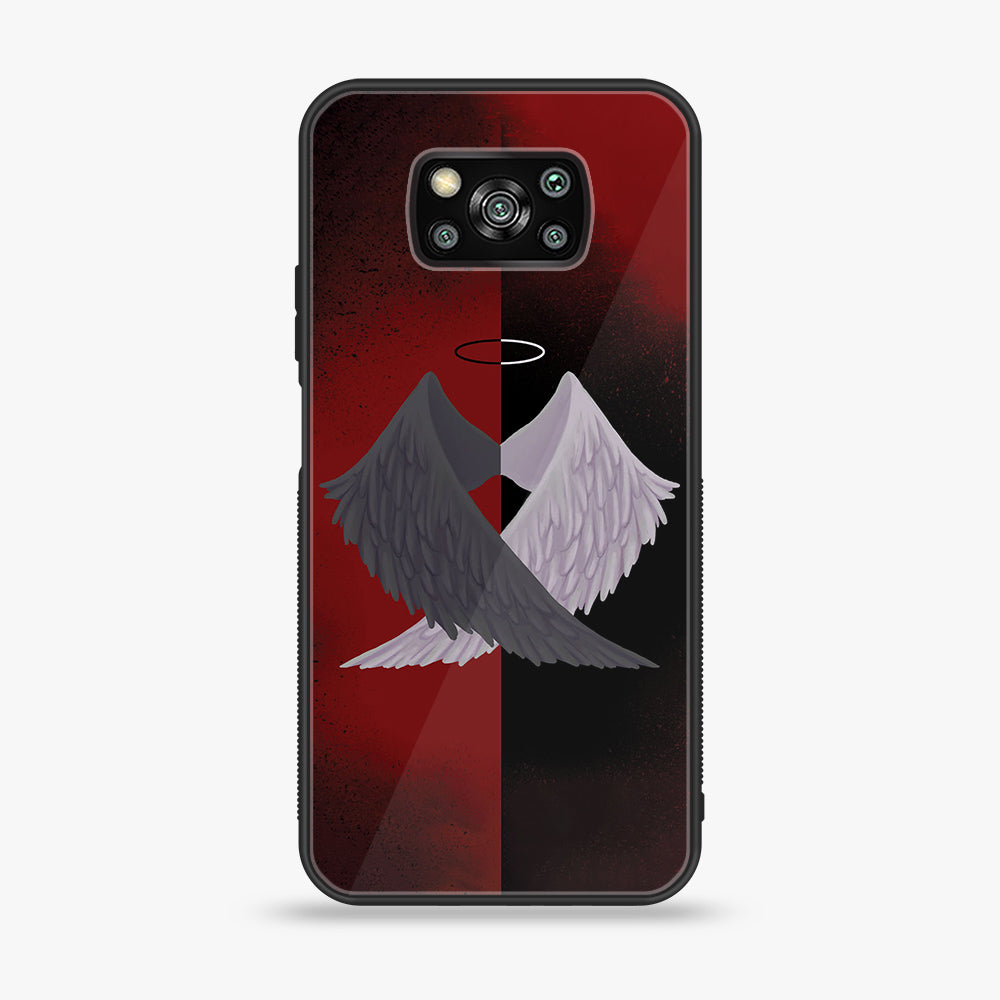 Xiaomi Poco X3 - Angel Wings 2.0  Series - Premium Printed Glass soft Bumper shock Proof Case