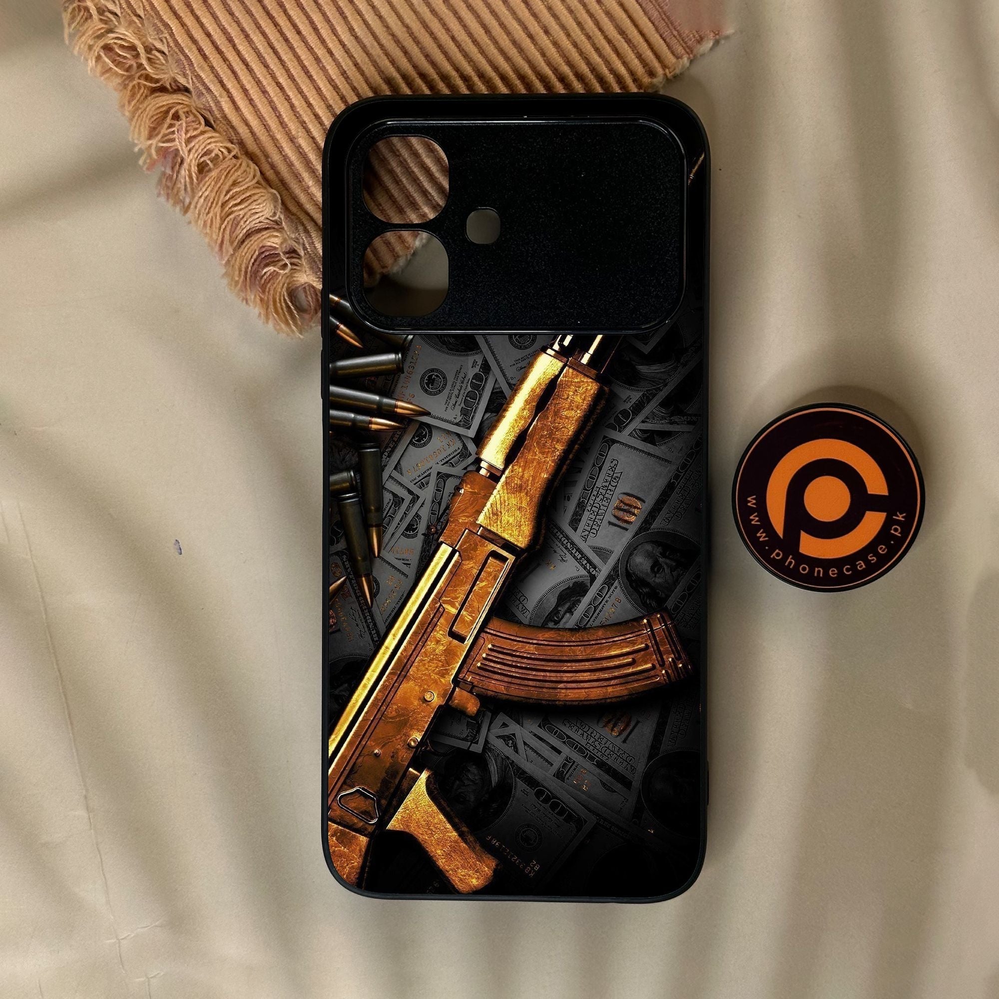 Infinix Smart 20 - Dollar Design 6 - Premium Metal Printed Soft Bumper Shock Proof Case