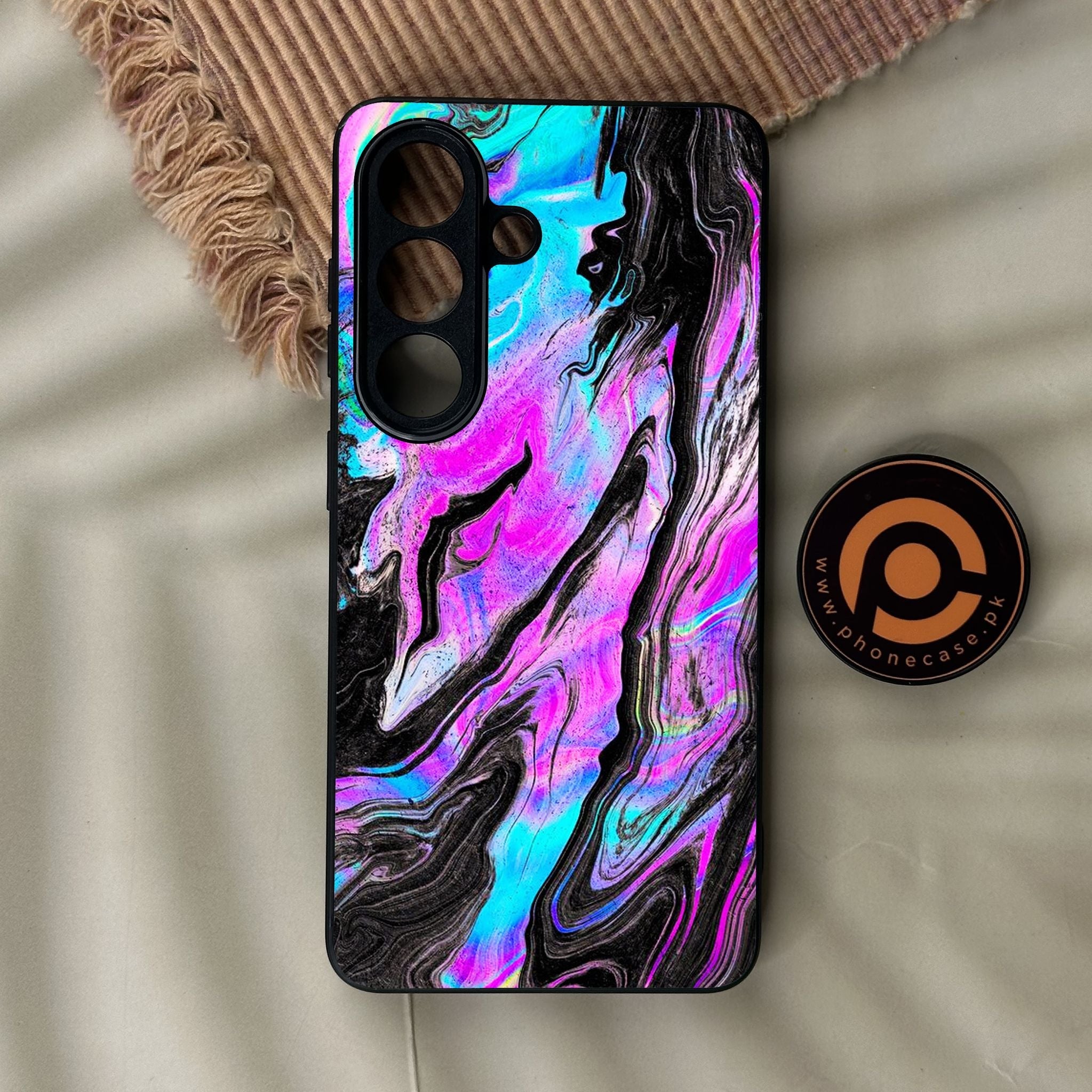 Galaxy S26 - Cosmic Inferno - Premium Metal Printed Soft Bumper Shock Proof Case