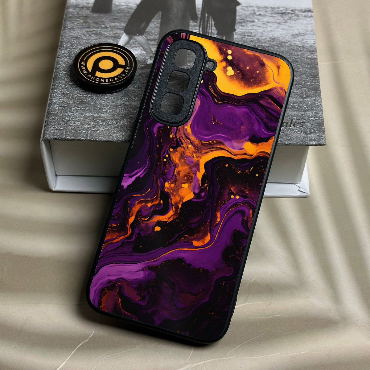 Infinix Hot 70 - Liquid 2.0 Design 7 - Premium Metal Printed Soft Bumper Shock Proof Case