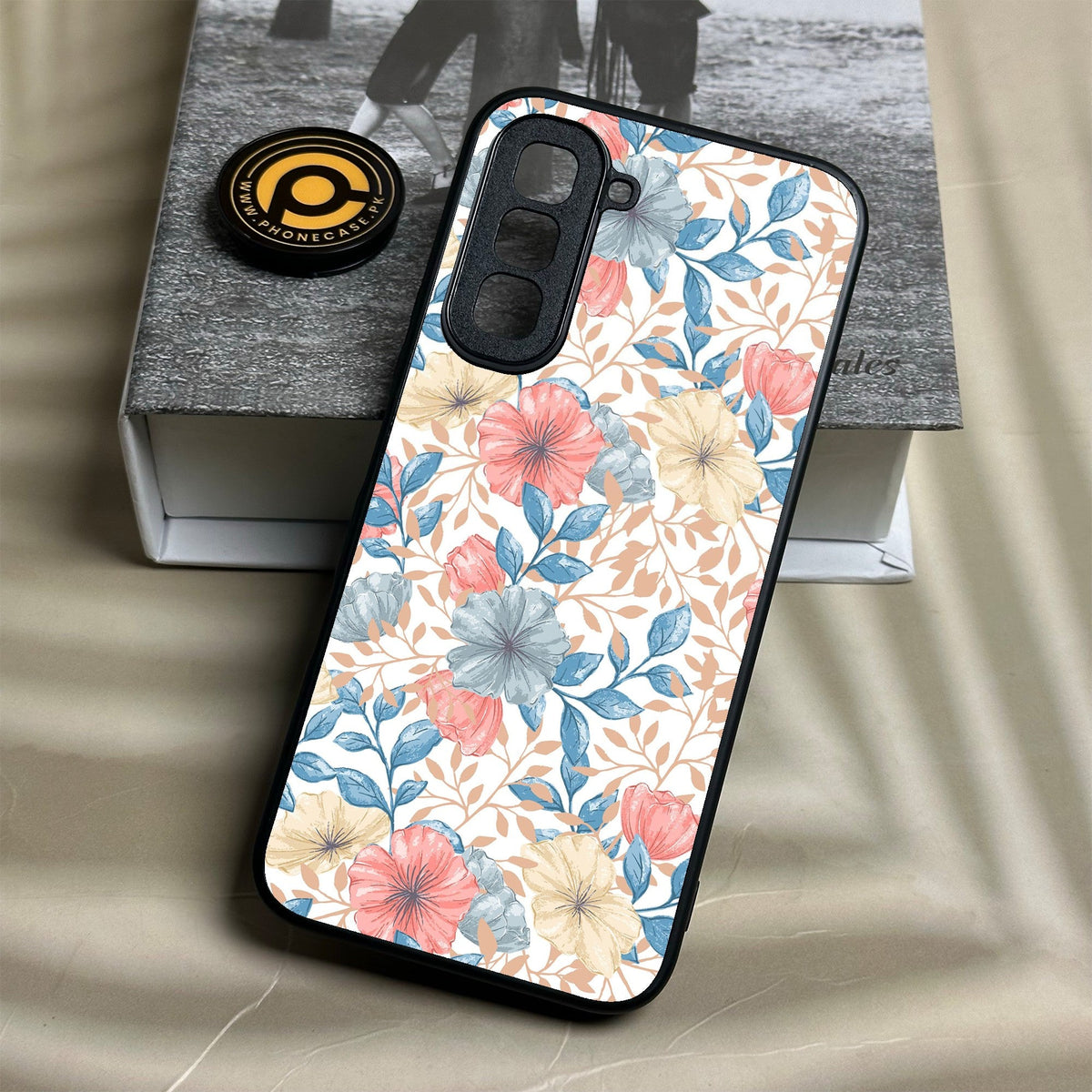 Infinix Hot 70 - Seamless Flower - Premium Metal Printed Soft Bumper Shock Proof Case