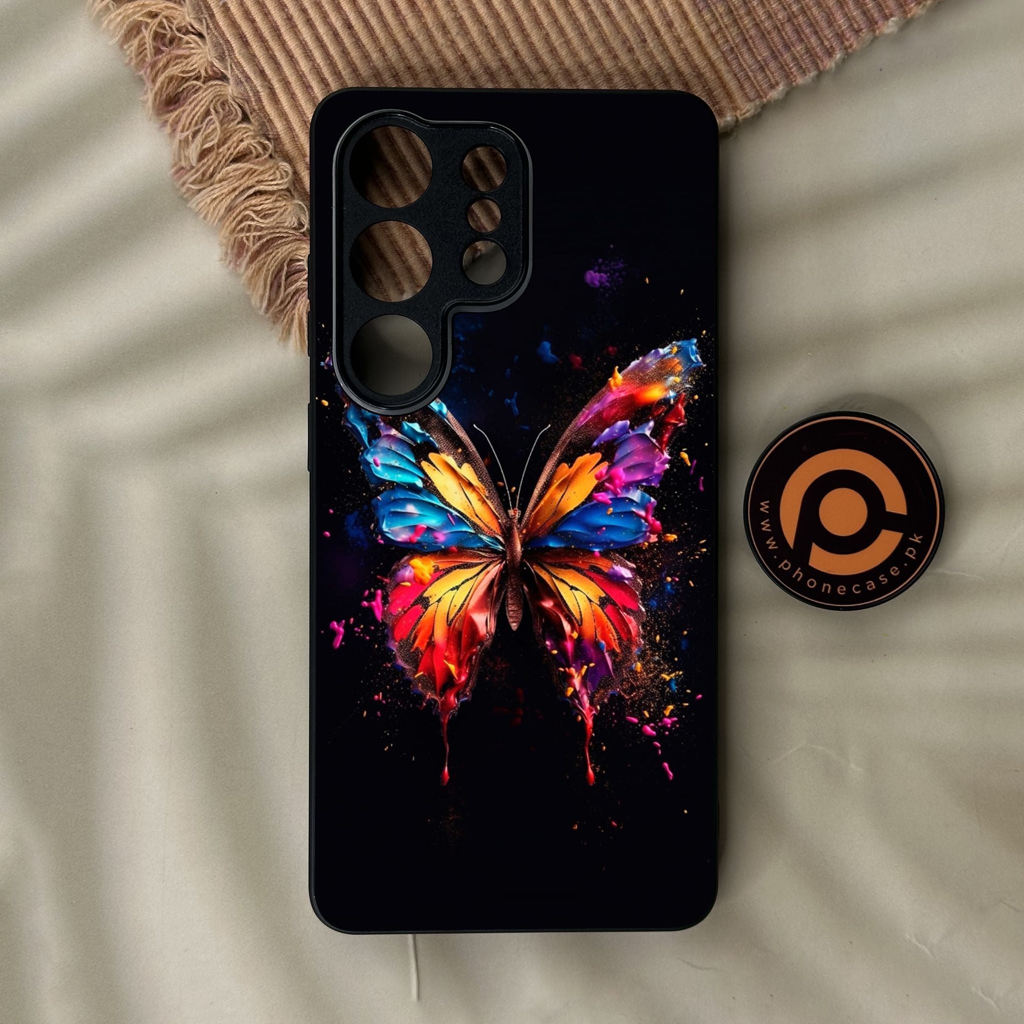 Galaxy S26 Ultra - Butterflies Design 7 - Premium Metal Printed Soft Bumper Shock Proof Case